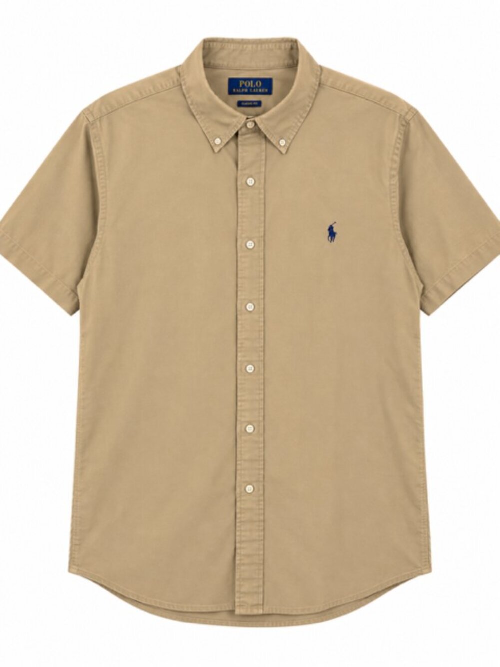 Polo Ralph Lauren 3XB Classic Fit Khaki Short Sleeve Button Down Shirt